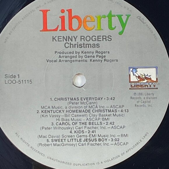 Kenny Rogers Christmas Vinyl Record Album Holiday Music Collector's Edition - Picture 9 of 11